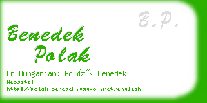 benedek polak business card